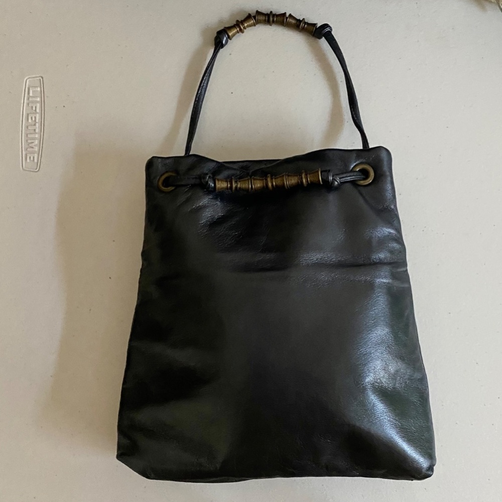 VIVA BAGS OF CALIFORNIA Leather Black Purse/Clutch